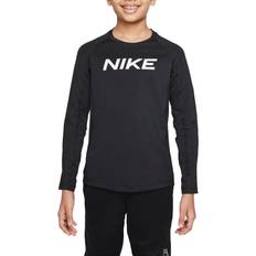 Resirkulerte materialer T-skjorter Nike Older Kid's Pro Dri-FIT Long Sleeve Top - Black (DM8529-010)