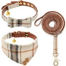 Temu Leather Small Dog Collars Set of 3