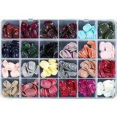 Nagelprodukter Temu Glossy Short Press On Nails - 24 Color