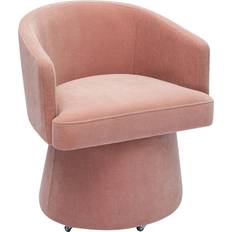 Office Chairs TOV Furniture Kristen Rolling Desk Pink Office Chair