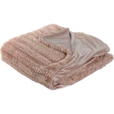 220.0 cm Tæpper Home ESPRIT Blanket Lys 220 x 240 x 1 cm Tæppe Pink (240x220cm)