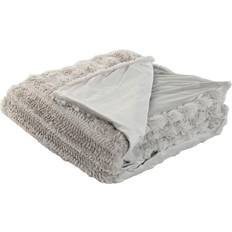 Home ESPRIT Light Grey Blanket 220 x 240 cm Blankets Grey (240x220cm)