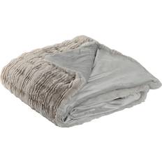 Home ESPRIT Light Grey Cozy Blanket 220 x 240 cm Blankets Grey (240x220cm)