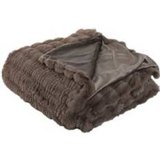 Home ESPRIT Brun Cozy Blanket 220 x 240 cm Filt Brun (240x220cm)