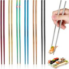 Chopsticks Rainbow Multicolored Metal 7 Pair Chopsticks