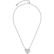 Classic Knot Heart Necklace - Silver/Rose Gold