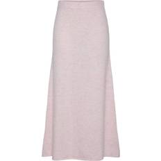 Midinederdele - Rød Pieces Pcpam Knit Skirt - Pink/A-Boo