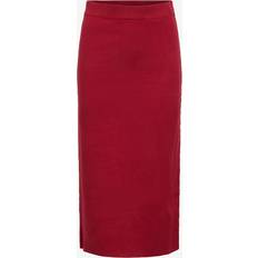 Korta kjolar - Röda Object Objreynard HW Knit Skirt - Röd