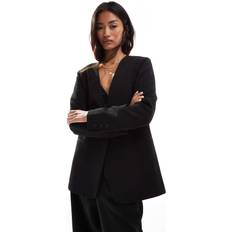 Only Woman Blazers Only Collarless Tailored Blazer Co-Ord - Black