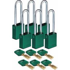 Security Brady Lockout Padlock Green 1-1/2 W Body PK6 ALU-GRN-76ST-KD6PK