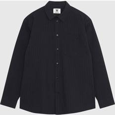 Wood Wood Dobby Cotton Oversized Fit Stripe Shirt -