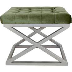 Sølv Siddepuffer Gillie Puf 40 cm Ottoman Siddepuf