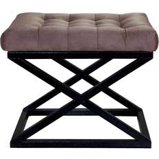 Svarta Sittpuffar Gillie 40 cm Svart Brun Sittpuff 40cm