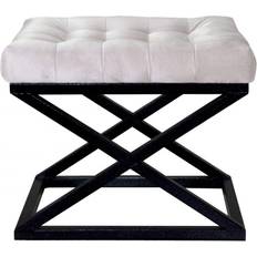 Vita Sittpuffar Gillie 40 cm Svart Vit Sittpuff