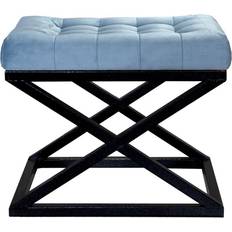 Turkosa Pallar Gillie 40 cm Svart Turkos Sittpuff