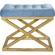 Turkosa Pallar Gillie 40 cm Guld Turkos Sittpuff