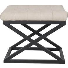 Vita Sittpuffar Gillie 40 cm Svart Vit Sittpuff