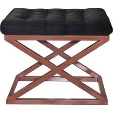 Svarta Sittpuffar Gillie 40 cm Koppar Svart Sittpuff Sittpuff 40cm
