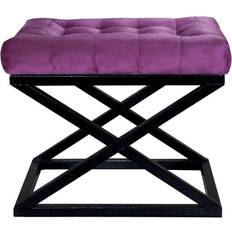 Lila Sittpuffar Gillie 40 cm Svart Purple Sittpuff
