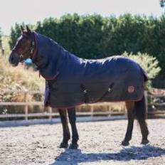 L Horse Rugs Royal Scot Original Combo Neck Stable Rug - Black/Wine