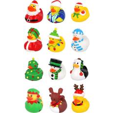 Henbrandt Assorted Christmas Rubber Bath Ducks 12 x