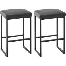 Ebern Designs Stools Ebern Designs Daylee 30 in Dark Gray Seating Stool