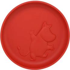 Rätt Start Mumi Silikone Tallerken med Sugekop Lingonberry Red