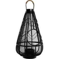 Black Candle Holders Home ESPRIT Candleholder Black Metal 28 x 28 x 50 cm Fyrfadsstage