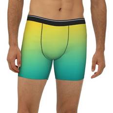 Yellow Men's Underwear Crywaltre Mens Boxer Briefs - Teal/Yellow Gradient