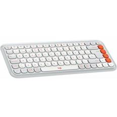 Teclados Logitech Pop Icon Vit Qwerty Tangentbord