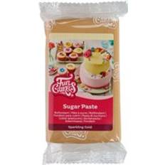 Bagetilbehør Funcakes Fondant Sparkling Gold 250g Kagedekoration