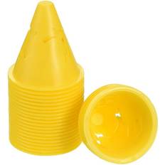 Marker Cones Uxcell Tasharina Corp, Agility Cones Sports Cones Training Marker with Exercise Holes Yellow 25 Pack