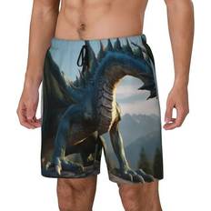 Swimwear Haiem Cool Dragon Mens Swim Trunks - Blue