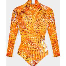 Clothing Vilebrequin Palm Leaves Neoprene Rashguard One-Piece - Orange