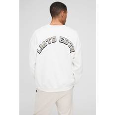 Sweaters boohooMAN Oversized High Build Limited Edition Hoodie - White