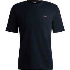 Grå - Herre Pyjamasser BOSS Cotton-Blend Pyjama T-Shirt - Embroidered Logo
