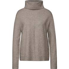 Street One Damen Bekleidung Street One Rollkragen Sweater - Dunkelbeige