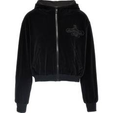 Dolce & Gabbana Mujer Suéteres Dolce & Gabbana Embroidery Chenille Hoodie Black