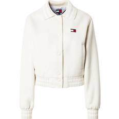 Tommy Hilfiger Beige Jackets Tommy Hilfiger Varsity Cropped Bomber Jacket