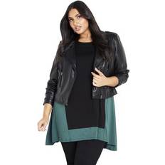 Avenue Plus Size Women's Tunic - Black/Teal