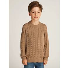 Tommy Hilfiger Cable Knit Crew Neck Jumper - Safari Canvas