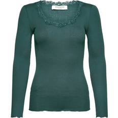 Rosemunde T-shirt with Lace - Sea Moss