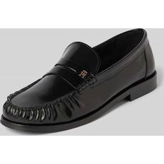 Patent Leather Low Shoes Tommy Hilfiger Leather Loafers - Black