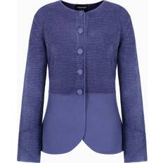 Emporio Armani Purple Clothing Emporio Armani Cardigan Aus Ottoman - Lila