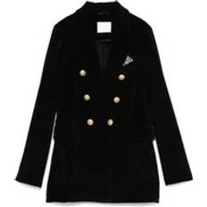 Samt Jacketts Velvet Single Breasted Jacket - Black