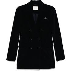 Cord Jacketts Corduroy Double Breasted Jacket - Black