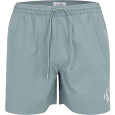 Calvin Klein Badkläder Calvin Klein Medium Drawstring Swim Shorts - CK Monogram - Grey