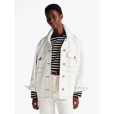 Tommy Hilfiger Jackor Tommy Hilfiger Oversized Denim Utility Jacket - Ecru