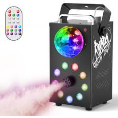 Røykmaskiner Holdlamp 700W Smoke Machine with Disco Light Fog Machine 3500 CFM 9 LEDs 22 Effects & Strobe Effect DJ Disco Light Rotating Ball Light Stage Lighting