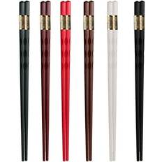 Chopsticks Zocasl 6 Pairs Fiberglass Non-slip Chopsticks